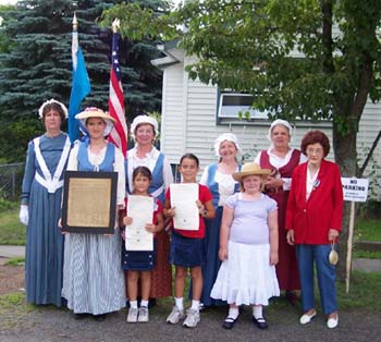 DAR and C.A.R. members march in the Matamoras Anniversary Parade.